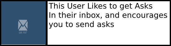 this user likes to get asks in their inbox