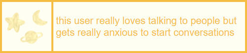 this user loves talking to people but gets really anxious