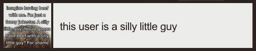 this user is a silly little guy