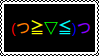 funky rainbow emoticon thingy